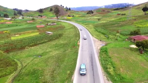 Viaggio Attraverso Dipartimento Cochabamba Bolivia Vista Aerea Drone Viaggiare Pittoresche — Video Stock