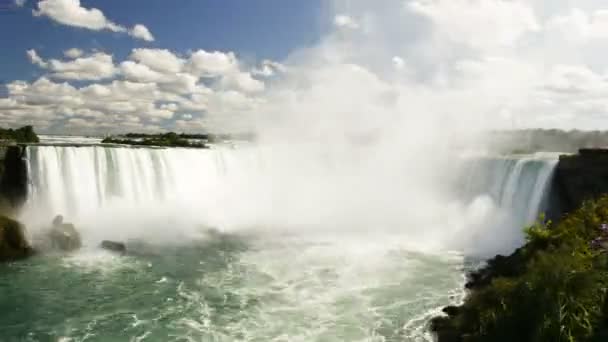 加拿大安大略省尼亚加拉瀑布马蹄瀑布 — 图库视频影像