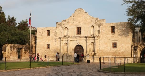 L'Alamo a San Antonio, Texas, USA — Video Stock