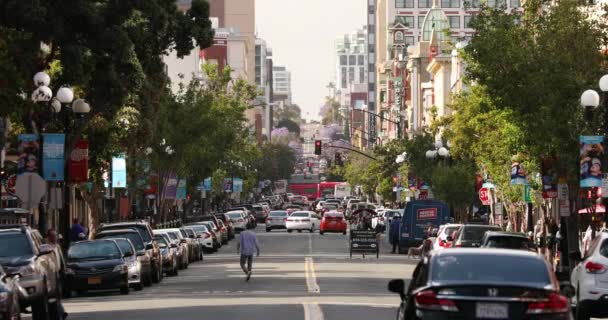 Gaslamp Quarter Historic District von San Diego, Kalifornien — Stockvideo