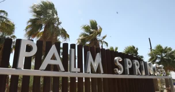 Palm Springs sinal de boas-vindas — Vídeo de Stock