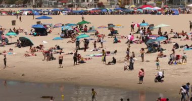 Santa Monica plajı Kaliforniya ABD
