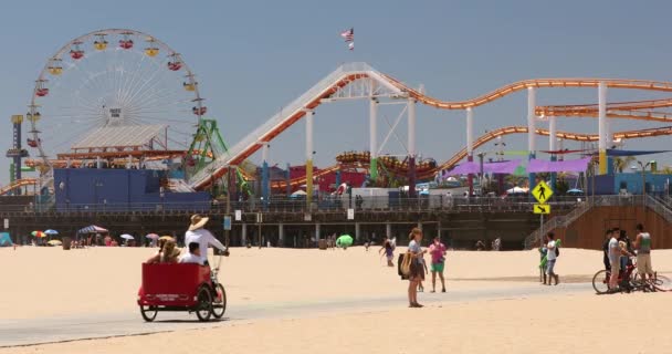 Santa Monica Pier Καλιφόρνια ΗΠΑ — Αρχείο Βίντεο