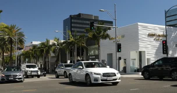 Rodeo Drive bevásárlónegyed itt: Kalifornia USA — Stock videók