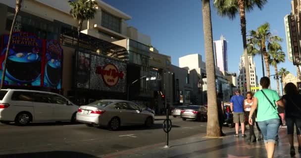 Hollywood Walk of Fame i Los Angeles Kalifornien USA — Stockvideo