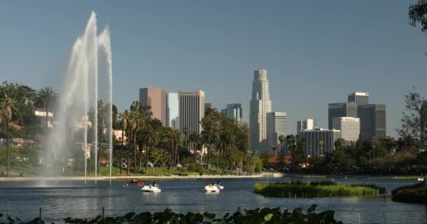 Los Angeles centrum skyline in Californië Verenigde Staten — Stockvideo