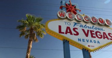 Las Vegas neon retro hoşgeldin tabelası turizm simgesi