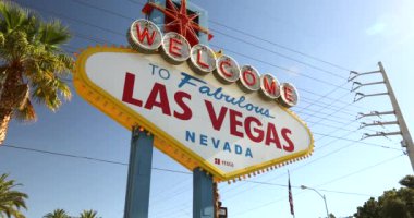 Las Vegas neon retro hoşgeldin tabelası turizm simgesi