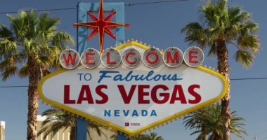 Las Vegas neon retro hoşgeldin tabelası turizm simgesi