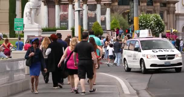 Las Vegas Boulevard Strip terkenal di Nevada USA — Stok Video