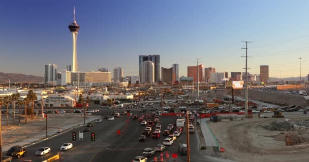 Знаменитий готель Las Vegas Boulevard Strip в Неваді — стокове відео