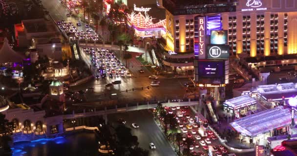 Известный отель Las Vegas Boulevard Strip в Неваде, США — стоковое видео