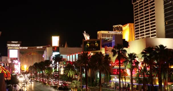 Faixa de Las Vegas Boulevard famoso em Nevada EUA — Vídeo de Stock
