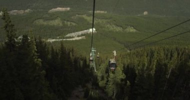 Gondol Sülfür Dağı 'nın zirvesine, Banff Alberta Kanada' ya