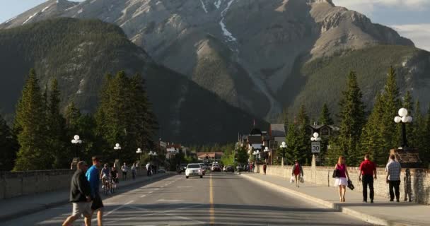 Město Banff Alberta Canada by Cascade Mountain — Stock video