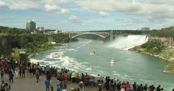 Turisták Niagara Falls Ontario Kanada — Stock videók