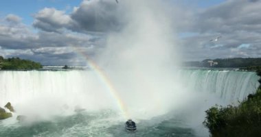 Bir gökkuşağı Niagara Şelalesi 'nin üzerinde Ontario Kanada