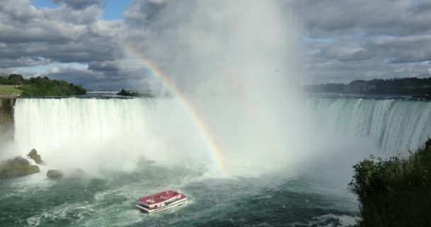 Egy szivárvány tarkítja a Niagara vízesés Ontario Kanada