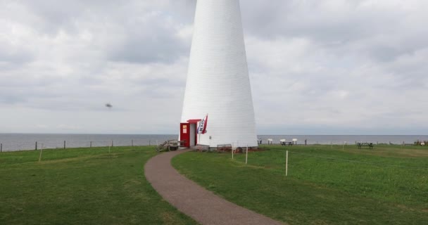 Point Prim fyrtårn PEI Canada – stockvideo