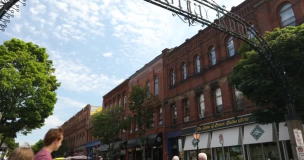 Downtown Victoria Row Charlottetown PEI Καναδάς — Αρχείο Βίντεο