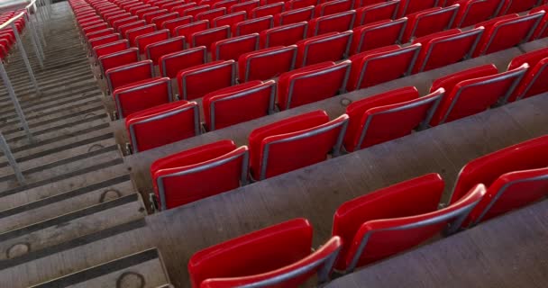 Üres stadionnézői helyek a játék előtt — Stock videók