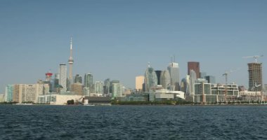 Toronto şehir merkezi manzaralı Ontario Gölü Kanada