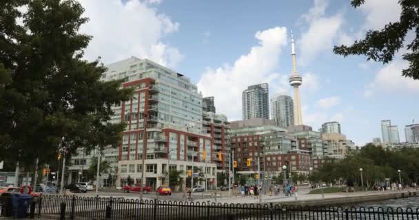 Centro de Toronto, Ontario, Canadá vista del horizonte — Vídeos de Stock