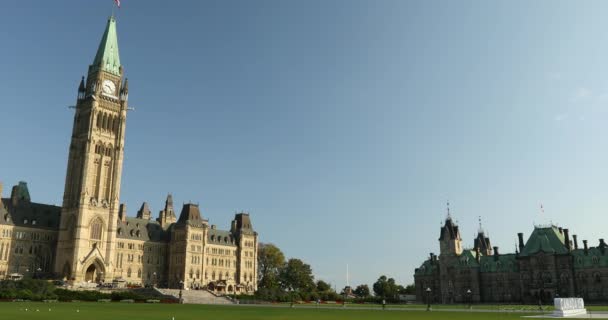 Kanadisches Parlamentsgebäude in Ottawa Ontario — Stockvideo