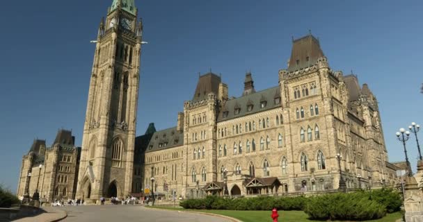 渥太华安大略加拿大议会大楼 — 图库视频影像