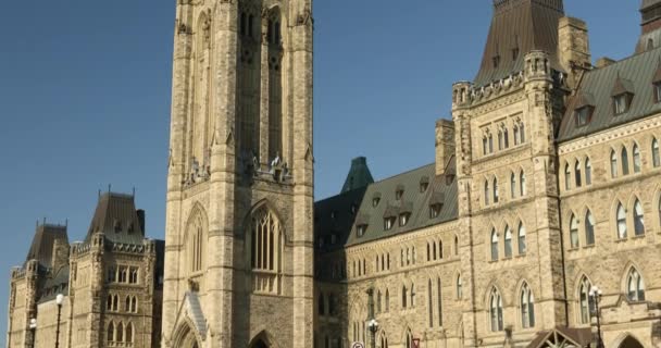 Kanadisches Parlamentsgebäude in Ottawa Ontario — Stockvideo