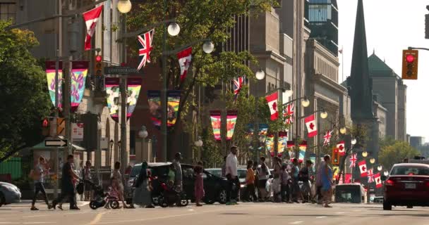 Calles del centro de Ottawa, Ontario, Canadá — Vídeos de Stock