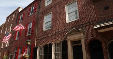Philadelphia Pensilvanya 'daki Elfreth Sokağı.