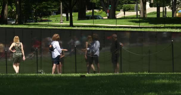 Memorial da Guerra do Vietname Washington DC EUA — Vídeo de Stock