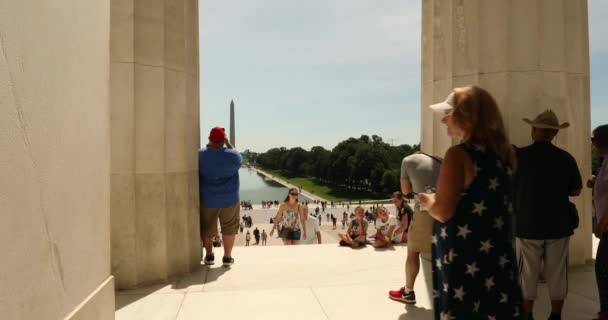 Lincoln Memorial di Washington DC USA — Stok Video