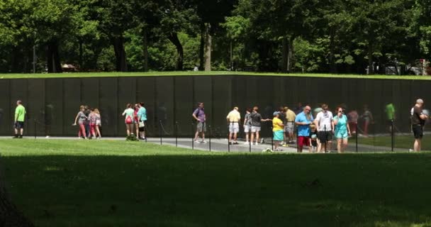 Vietnam War Memorial Washington DC Verenigde Staten — Stockvideo