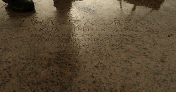 Martin Luther King I Have A Dream Discurso localização marcador em Washington DC — Vídeo de Stock