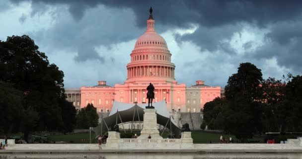 Capitólio Edifício em Washington DC EUA — Vídeo de Stock