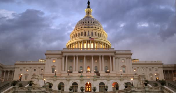 Capitool gebouw in Washington DC Verenigde Staten — Stockvideo