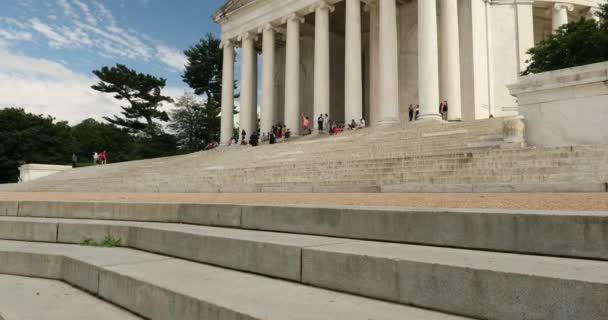 Thomas Jefferson monumento memorial em Washington DC EUA — Vídeo de Stock