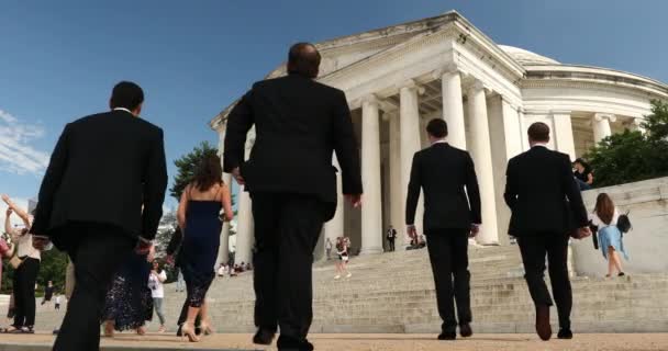Thomas Jefferson monumento memorial em Washington DC EUA — Vídeo de Stock