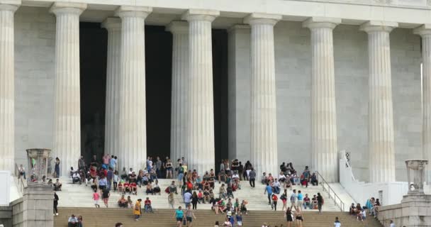 Lincoln Memorial monument on the National Mall in Washington DC USA — Stock Video