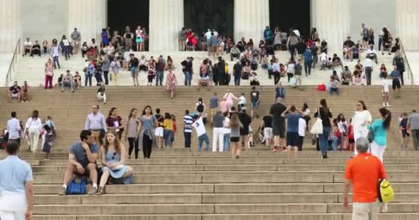 Lincoln Memorial monument över National Mall i Washington DC USA — Stockvideo