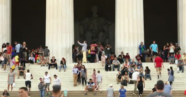 Pomnik Lincolna na National Mall w Waszyngtonie DC USA — Wideo stockowe