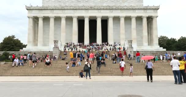 Monumento al Monumento a Lincoln en el National Mall en Washington DC EE.UU. — Vídeo de stock