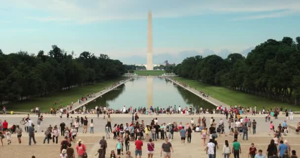 Lincoln Memorial monument över National Mall i Washington DC USA — Stockvideo