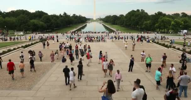 Monumento al Monumento a Lincoln en el National Mall en Washington DC EE.UU. — Vídeo de stock