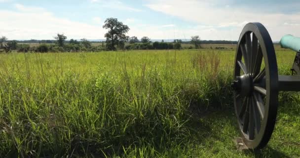 Gettysburg inbördeskrig kanon i Pennsylvania USA — Stockvideo