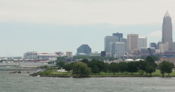 Downtown Cleveland város városképe Ohio USA-ban — Stock videók