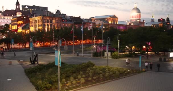 Montreal Quebec Kanada stad skyline utsikt — Stockvideo