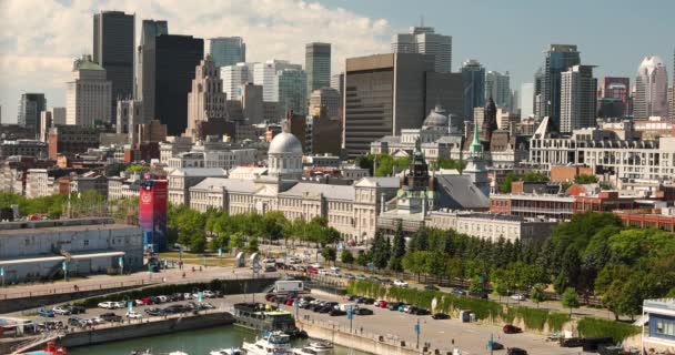 Montreal Quebec Kanada stad skyline utsikt — Stockvideo